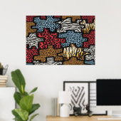 Poster RAB Rockabilly Leopard Zebra Puzzle (Bureau à domicile)