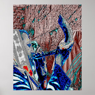 POSTER RABBI AVEC SHOFAR