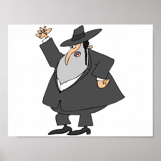 Poster Rabbi en colère (Devant)