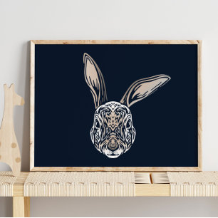 Poster Rabbit Animal Portrait   Rabbit Wall Print