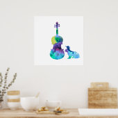 Poster Rabbit avec de l'art de l'alto (Cuisine)