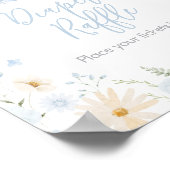 Poster Rabbit bleu Assez Baby shower Déchets Raffle (Coin)