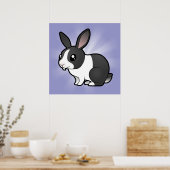Poster Rabbit de dessin (cheveux lisses à l'oreille uppy) (Cuisine)