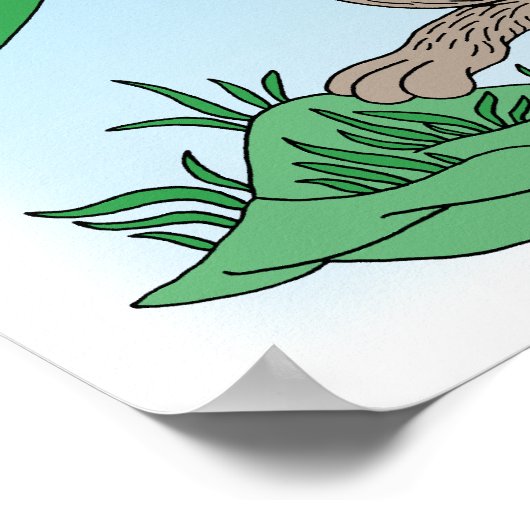 Poster Rabbit de guerrier médiéval (Coin)