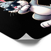 Poster Rabbit de Pâques Dabbing Oeufs Dab Garçons Filles (Coin)