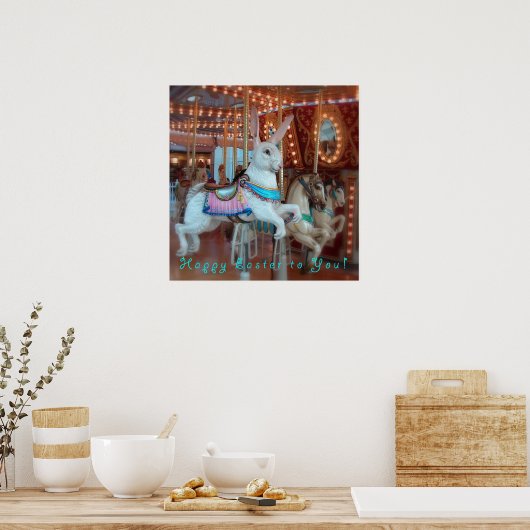 Poster Rabbit de Pâques sur Joyeux-Go-Round (Cuisine)