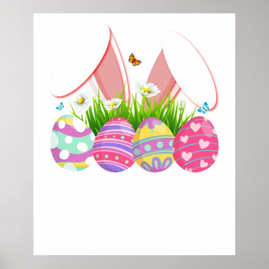 Poster rabbit egg, retro, vintage (Devant)