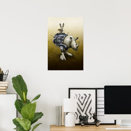 Poster Rabbit-Rhino (Bureau à domicile)