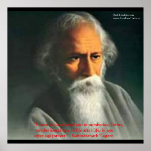 Poster Rabindranath Tagore Love Citations d'affiche