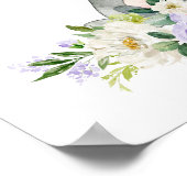 Poster Raccoon, Animaux De Bois, Boho, Fleurs Violettes (Coin)