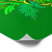 Poster Raccoon au milieu du jardin Fleur sauvage (Coin)