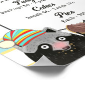 Poster Raccoon biscuit vente de gâteaux de vacances menu (Coin)