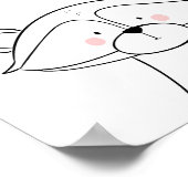 Poster Raccoon Bois Pépinière Mur Art Monochrome (Coin)