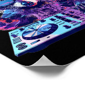 Poster Raccoon Dj Edm Techno House Music Funny Animal Lov (Coin)