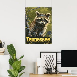 Poster Raccoon du Tennessee