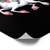 Poster Raccoon équitation Unicorn mignon Imaginaire anima (Coin)