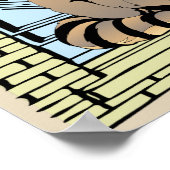 Poster Raccoon Escalade Skyscraper Building Hang in There (Coin)