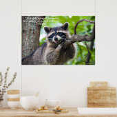 Poster Raccoon et encouragement (Cuisine)