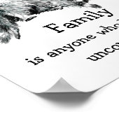 Poster Raccoon Famille Amis Aimer Citation Noël (Coin)