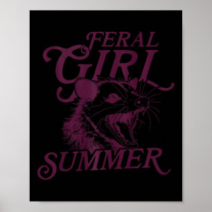 Poster Raccoon Feral Girl Débardeur d'été