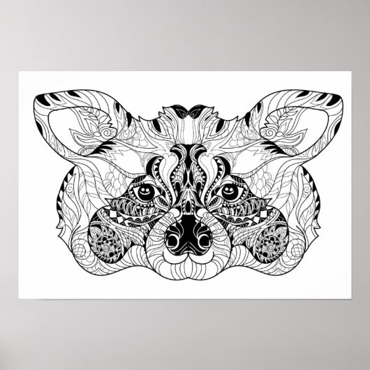 Poster Raccoon inspiré 2 (Devant)