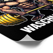 Poster Raccoon Lave Machine Bodybuilding Fitness Gym (Coin)