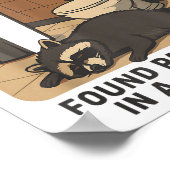 Poster Raccoon Legends Found Ped Out In A Bathroom Trashe (Coin)