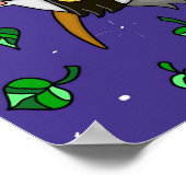 Poster Raccoon mignon tiré à la main suspendu à partir de (Coin)