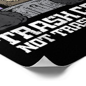 Poster Raccoon Trash Can Not Cant Funny Street Cat Men Wo (Coin)