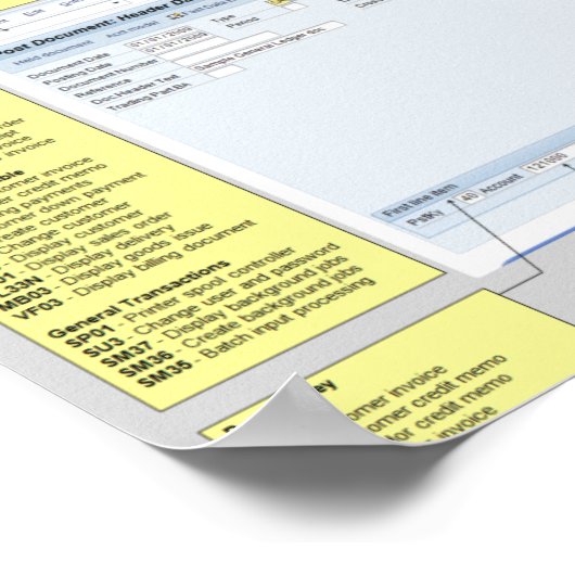 Poster Raccourcis comptables SAP (Coin)