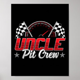 Poster Race Car Birthday Party Racing Family Uncle Pit Cr