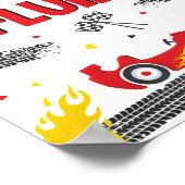 Poster Race Car Birthday Two Fast Transmission Fluid (Coin)