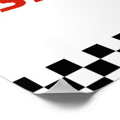 Poster Race Car Red Racing Anniversaire de enfant Bienven (Coin)