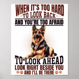 Poster Race de chien berger allemand Quand c'est trop dur