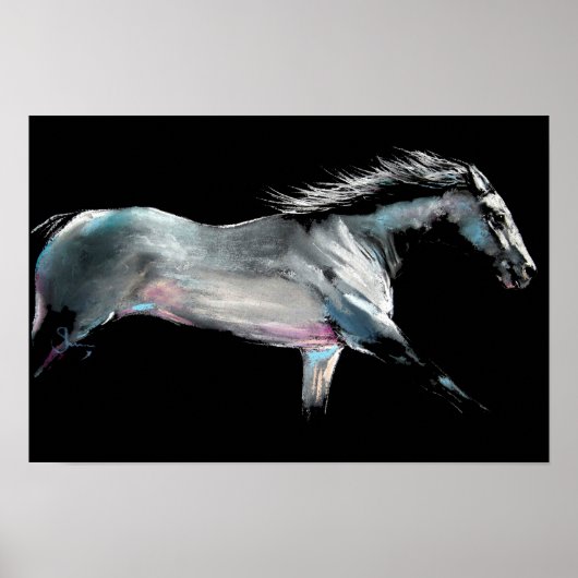 Poster ' RACE ON ' Course de cheval par Shirley MacArthur (Devant)