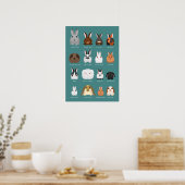 Poster races de lapins (Cuisine)