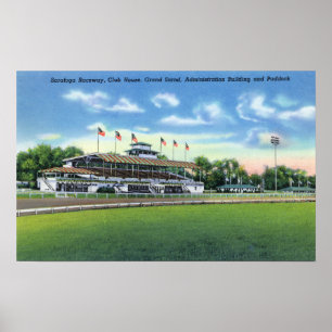 Poster Raceway View de Grand Stand, Club House,