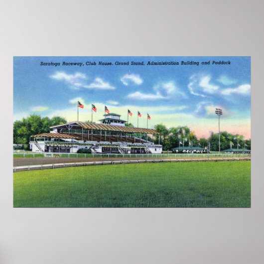 Poster Raceway View de Grand Stand, Club House, (Devant)