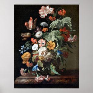Poster Rachel Ruysch Encore-Vie avec Fleurs