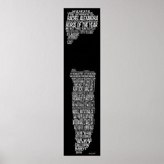 Poster Rachelpedia HOTEL Rachel Alexandra Tribute Canvas (Devant)