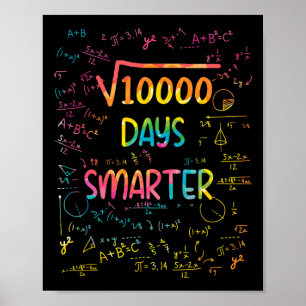 Poster Racine carré De 10000 Math 100 Jours Smarter Schoo