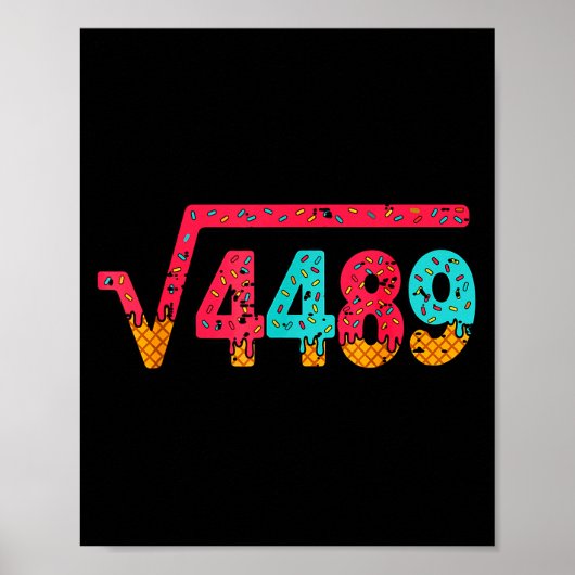 Poster Racine Carrée 4489 Argot Prof de Maths Six Sept 6 (Devant)