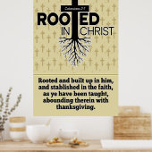 Poster Racine Dans Christ Colossiens 2:7 Verset d'étude d (Cuisine)