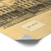 Poster Racine WI 1883 Antique Carte Panoramique (Coin)