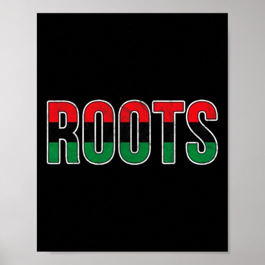Poster Racines afro-américaines - Drapeau de l'Unia panaf (Devant)