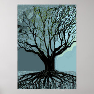 Poster Racines bleues