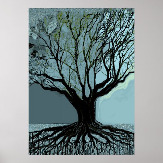 Poster Racines bleues (Devant)