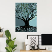 Poster Racines bleues (Bureau à domicile)