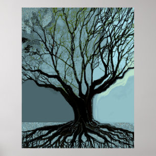 Poster Racines Bleues