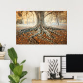 Poster Racines de l'arbre antique (Bureau à domicile)